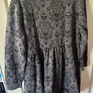 Disney Haunted Mansion Gray and Black Sweatshirt Dress
